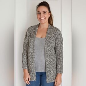 American eagle‎ Coatigan Knit Black Gray Cozy Office Work S Warm Fall cardigan
